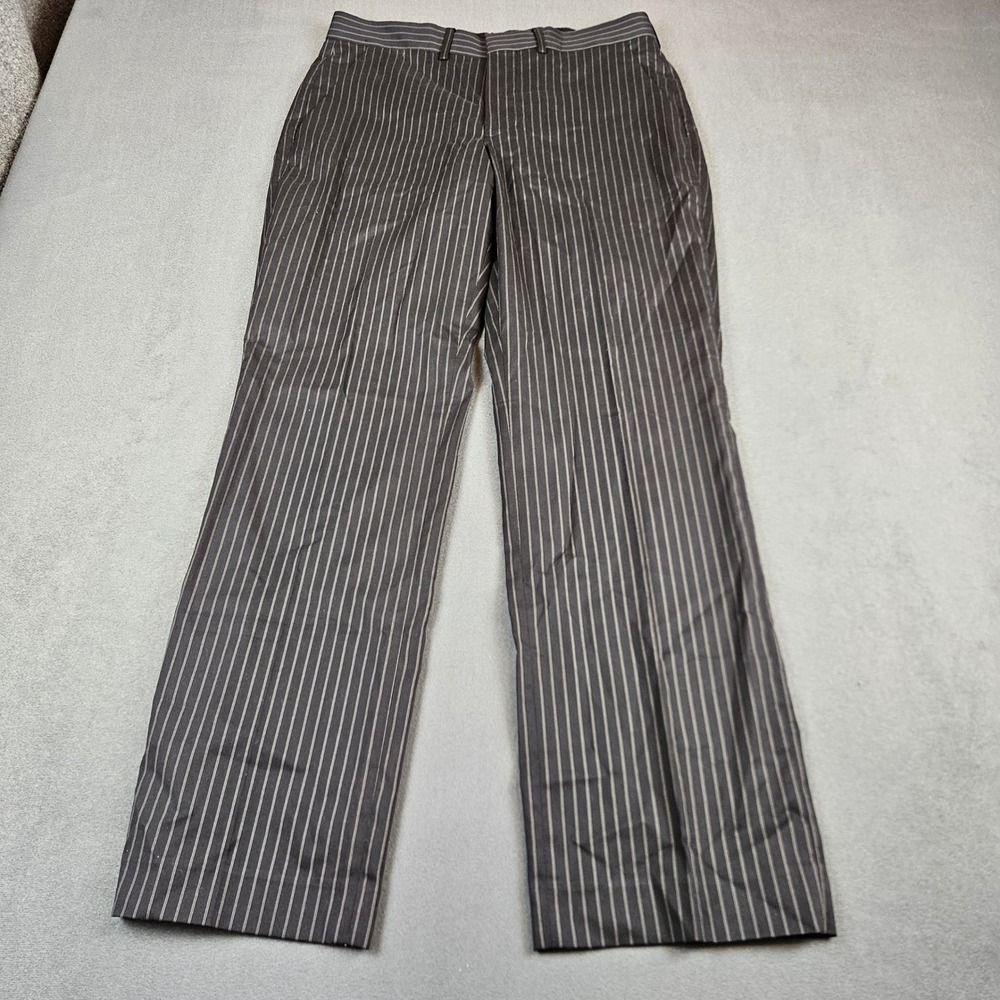 Express Design Studio Producer Mens 31x30 Pinstripe Dress Pants Black White